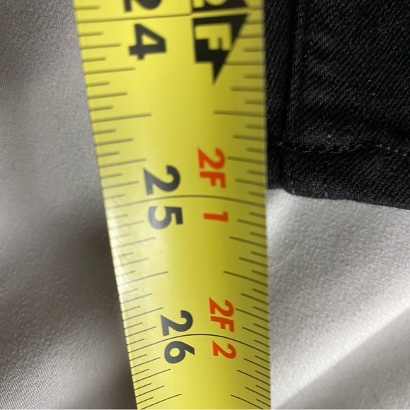 Calvin Klein Infinite Black High Rise Skinny Jeans Side Red Stripe Size 31 - Picture 8 of 9